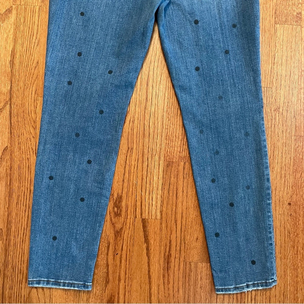 Loft Polka Dot Modern Skinny Jeans Size 10 - Picture 10 of 16